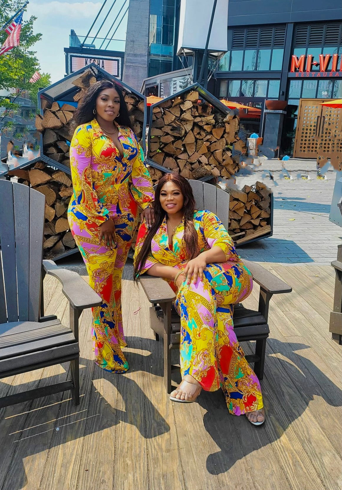 Vikky multi Two piece Set