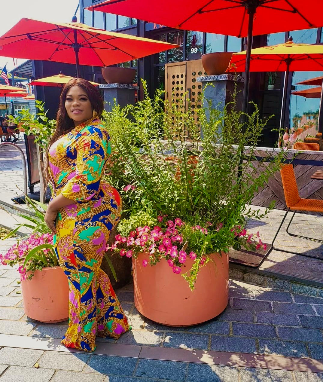 Vikky multicolor Two piece plus Set