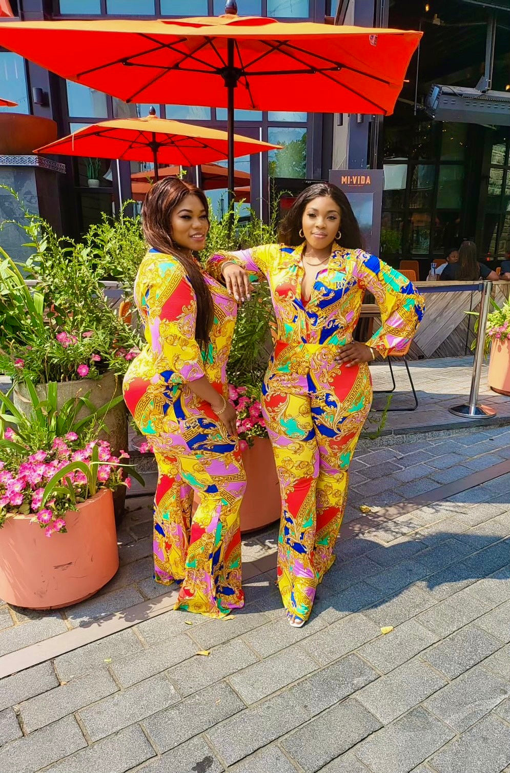 Vikky multicolor Two piece plus Set
