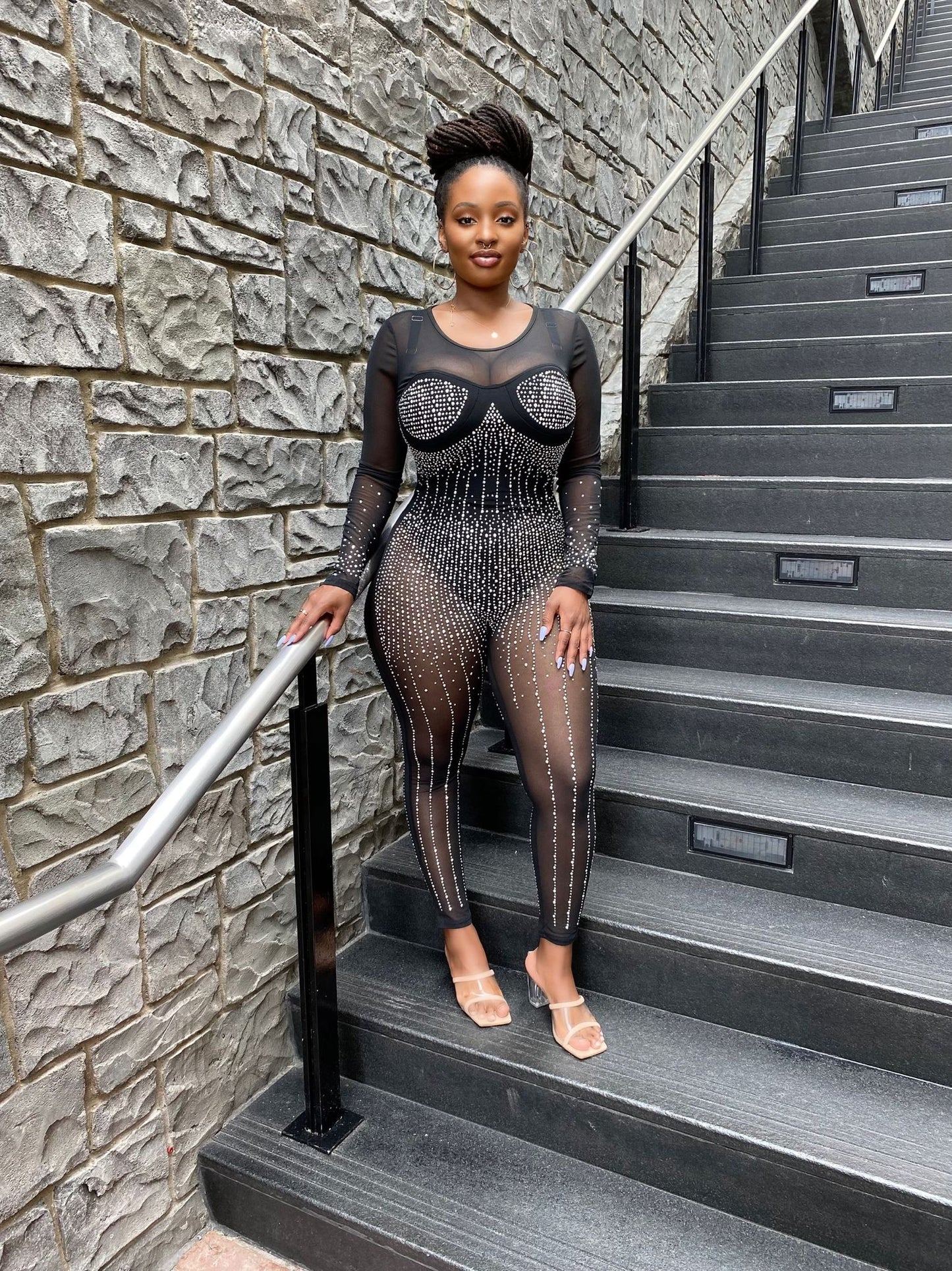 Light it up Rhinestone Jumpsuit